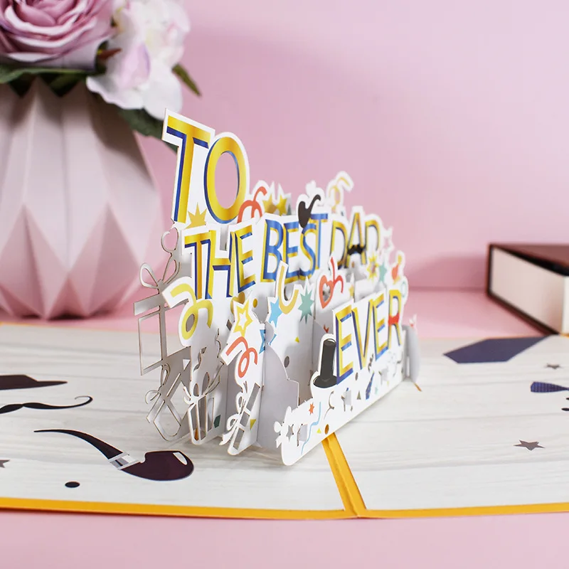 Imagen 6: Tarjetas de felicitación emergentes 3D para el día del padre con sobre