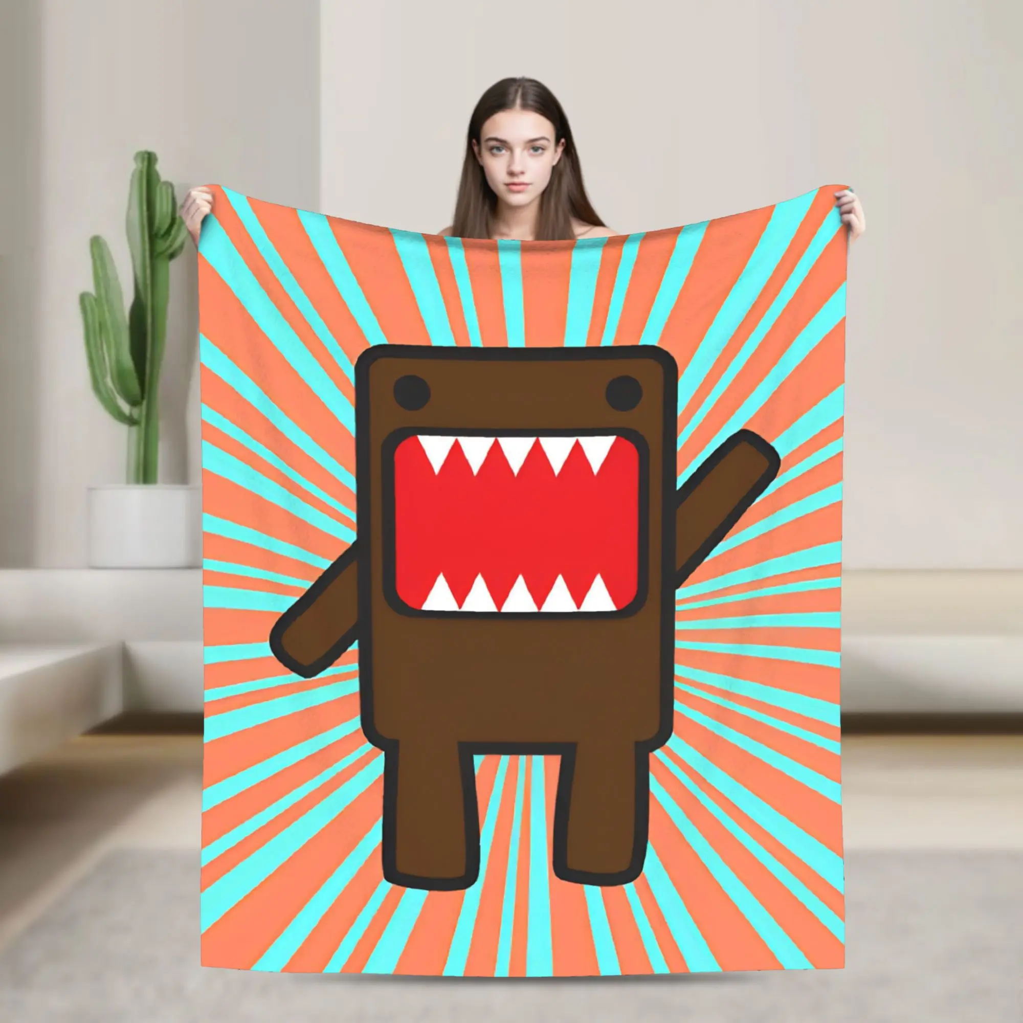 Domo Kun Throw Blanket for Couch  Soft Cozy Plush Blanket 50x60 Inch Multi-size Bedspread for All Seasons