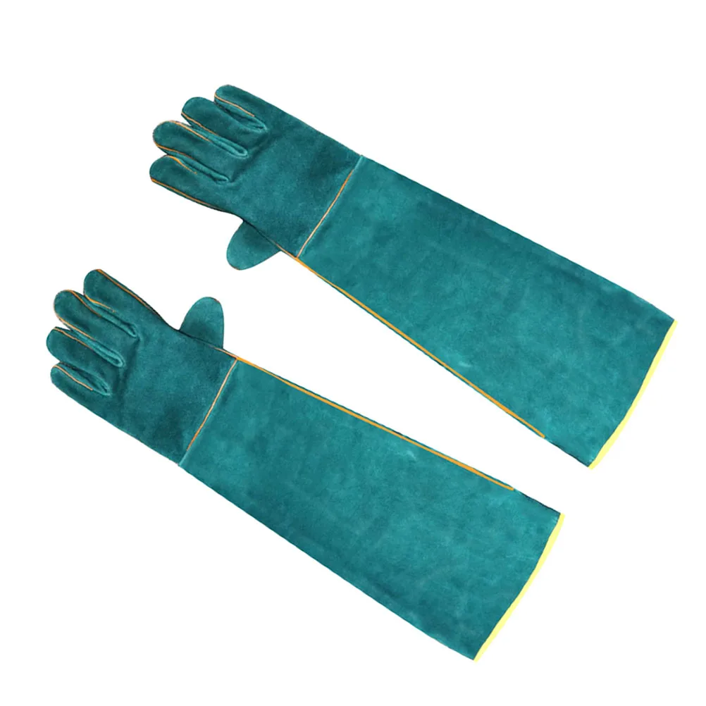 

62 Cm Anti Bite Gloves Reptile Handling Pet Animal Anti-bite Anti-scratch Blue for Animals