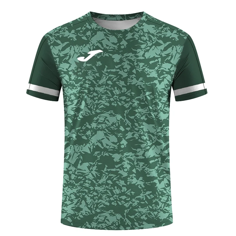 Camiseta de Tenis de Verano para Hombre JOMA con Diseño de Rayas - Cuello Redondo Transpirable y Cómodo para Actividades al Aire Libre