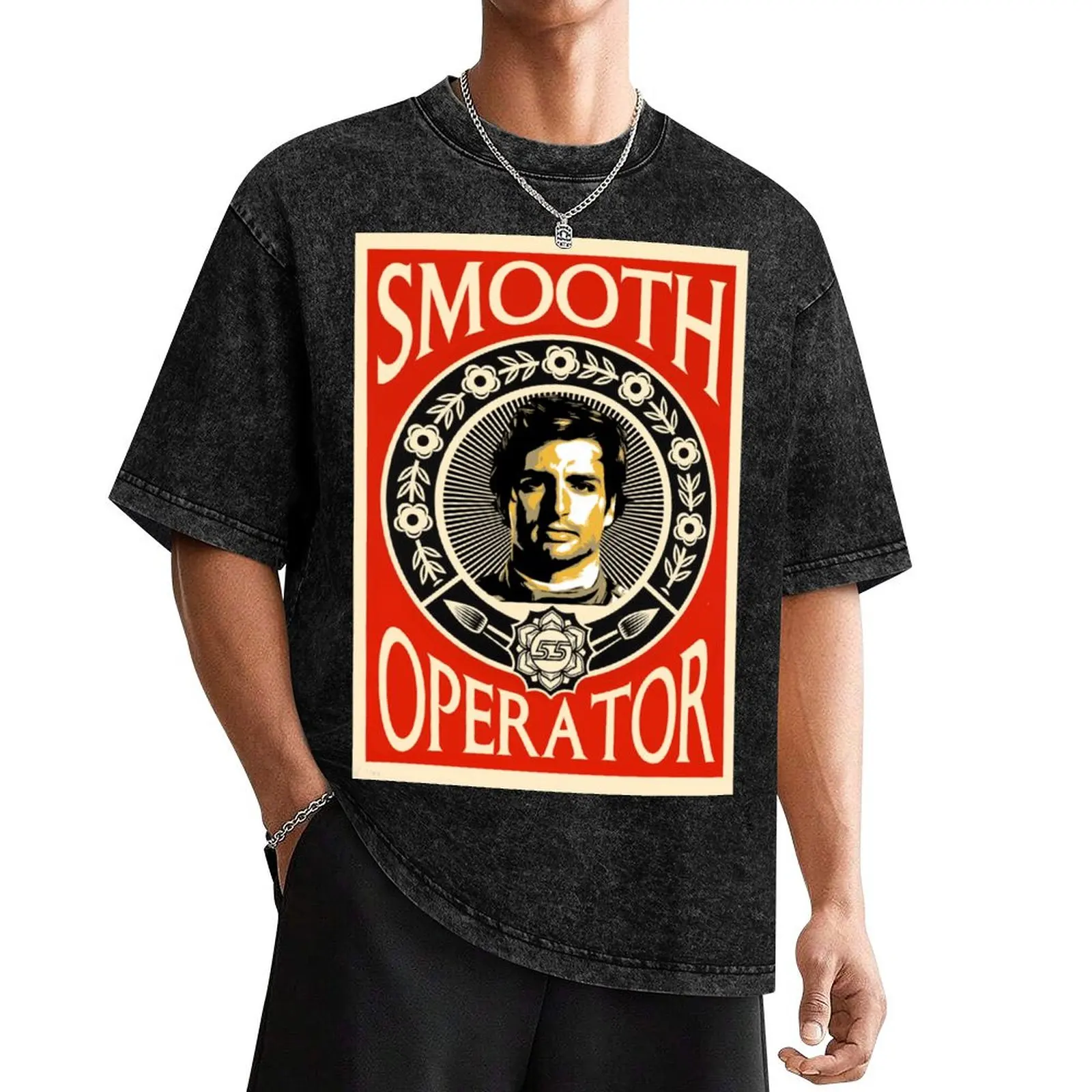 The 55th Smooth Operator T-Shirt cotton graphic tees vintage anime shirt oversized graphic tee t shirts men