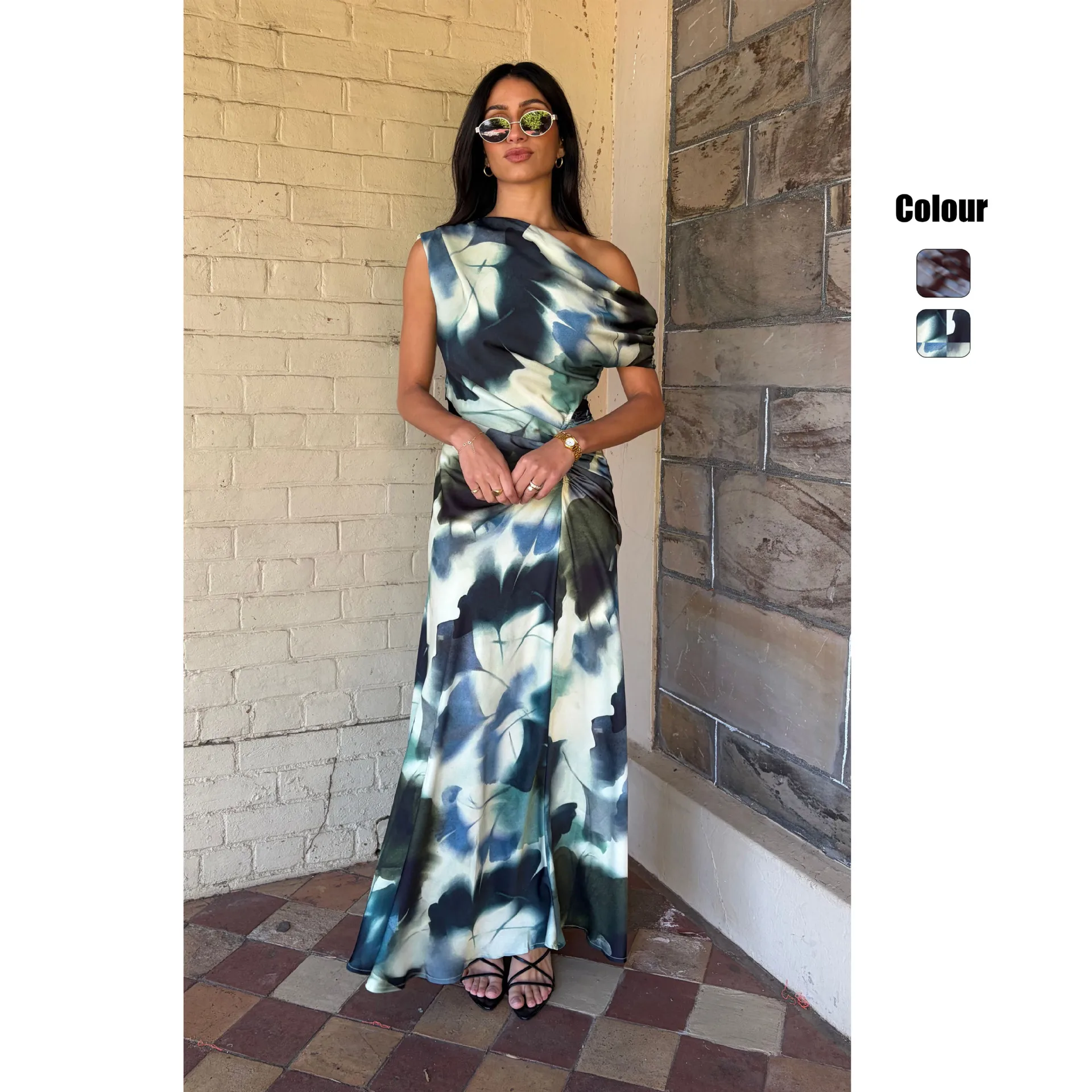 Summer Clothing Usa - فستان صيفي غير منتظم بطول متوسط