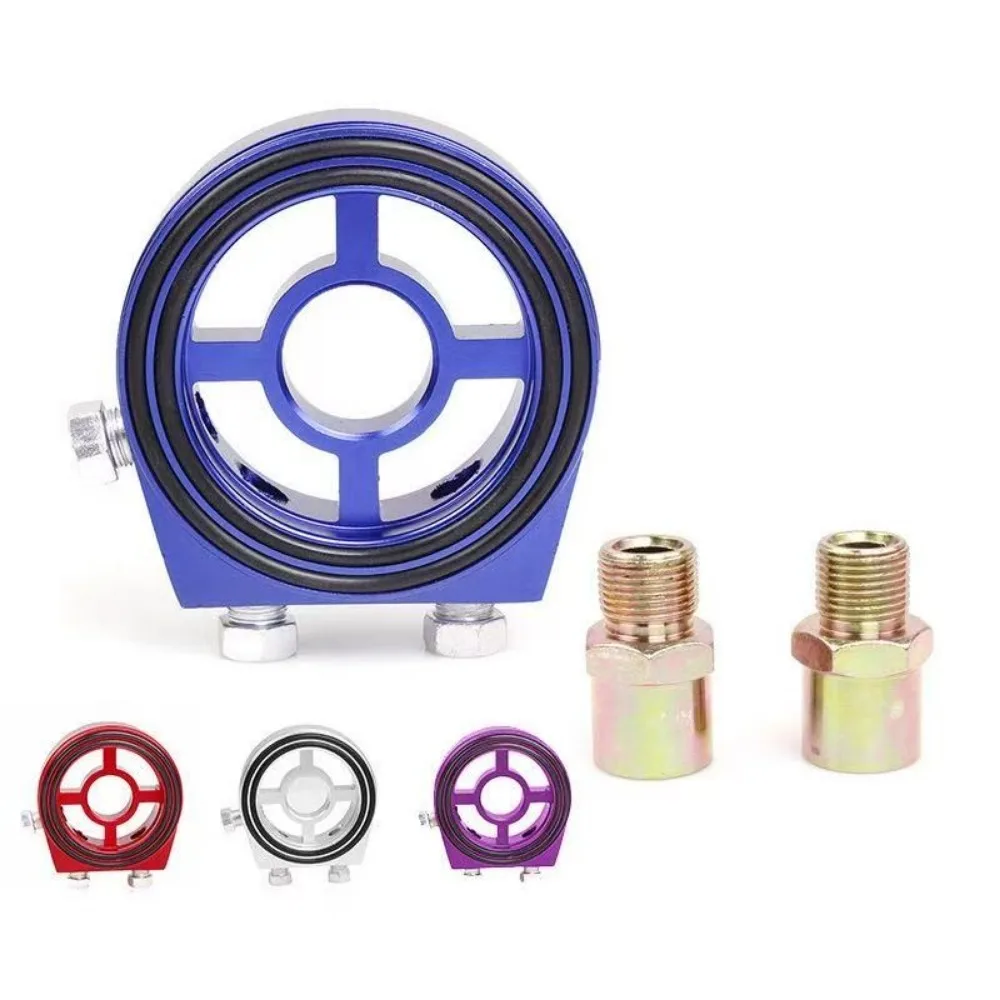 

Oil Filter Sandwich Plate Adapter M18 M20 M22 Oil Cooler Relocator Aluminum Oil Pressure Temperature Gauge Sensor Universal