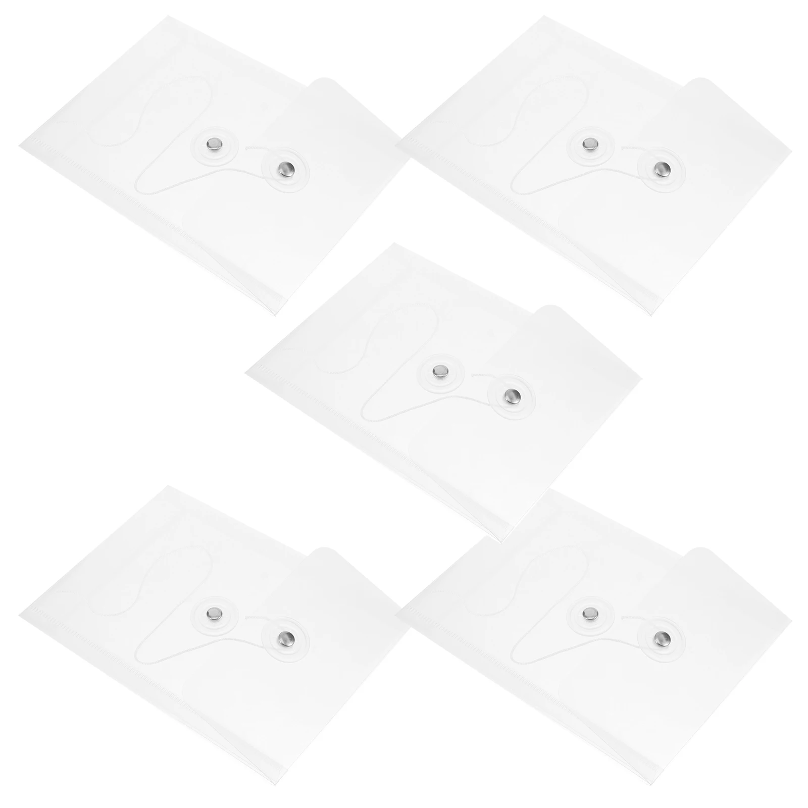 

5 Pcs File Storage Bag Scrapbook Clear Document Holders Pouch Plastic Bags Stationery Binder