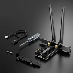 WiFi 7 PCIE WiFi Card Bluetooth-Compatible 5.4 Wireless Network Adapter Wireless PCIE WiFi Adapter for Desktop PC Windows 10/11