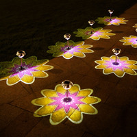 Solar Lawn Lights Outdoor Projection Lamp Desktop Waterproof Garden Courtyard Light Landscape Ground Insertion Lamp Garden Decor