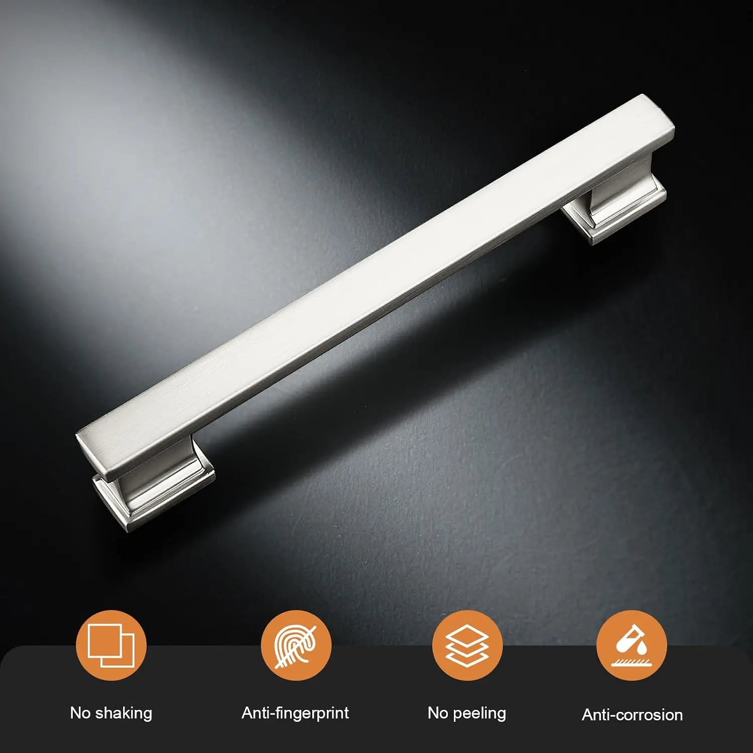 7.56 Inch Brushed Satin Nickel Cabinet Drawer Pull Handles Bulk Pack Of 30 Decorative Furniture Hardware For Kitchen Storage Cabinet Renovation