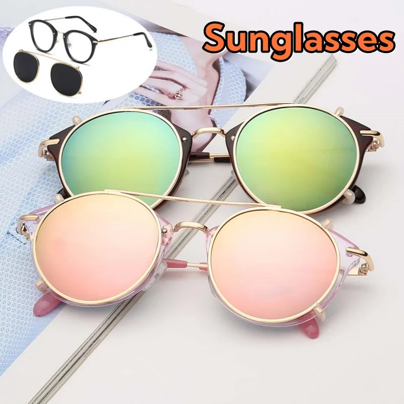 

Fashion Metal Two-in-one Sunglasses Elegant Exquisite Party Gatherings Stage Performances UV400 Protection Unisex Glasses