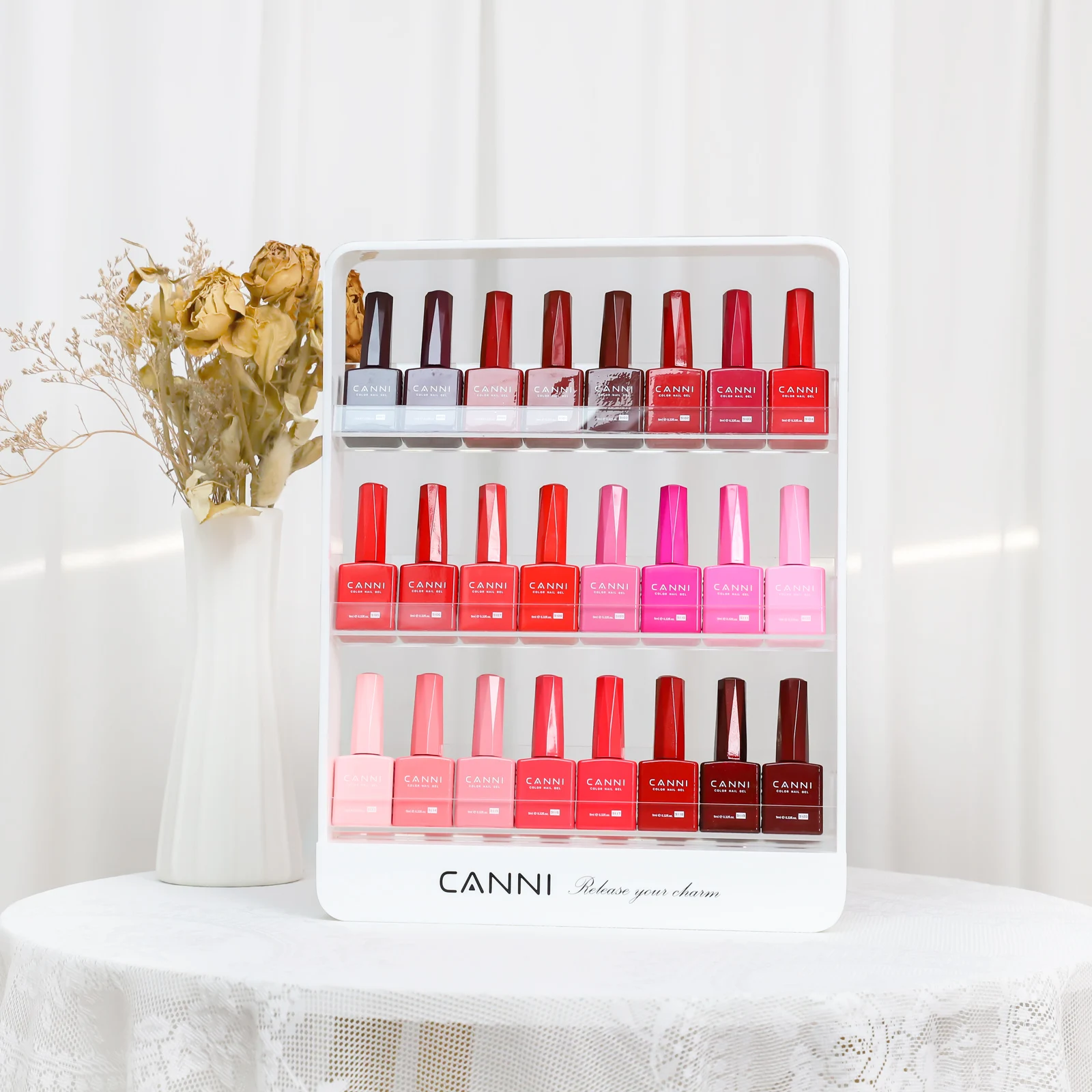 CANNI VIP Kit CC 1-7 Nail Gel Display Storage Box HEMA FREE 9ml Gel Nail Polish Color Chart Soak Off UV LED Gel Nail Manicure