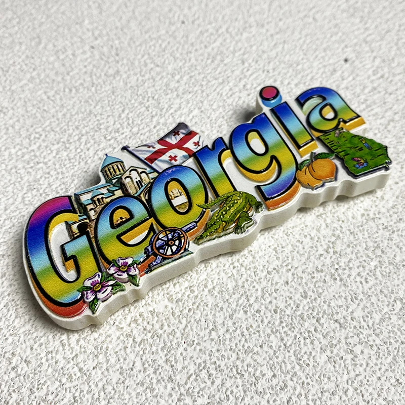 

Georgian World Culture Tourism Souvenirs, Kitchen and Home Decorations, 3D Magnetic Refrigerator Stickers