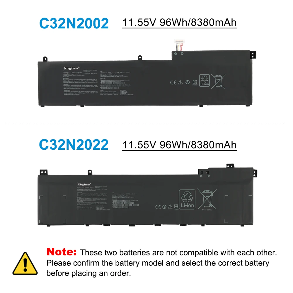 C32N2022 Laptop Battery for ASUS ZenBook Pro 15 OLED UM535QE VivoBook Pro 16 16X M7600RE M7600QE N7600PC 0B200-04040000 96Wh