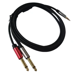 3.5mm to Double 6.5mm TRS Cable AUX Male Mono 6.5 Jack to Stereo 3.5 Jack Audio Cable for Mixer Amplifier 6.35mm Adapter