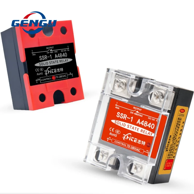 

Solid State Relay 10A 25A 40A Single Phase Module 70-280V AC Input 24-480V AC Output High Quality SSR-10AA SSR-25AA SSR-40AA