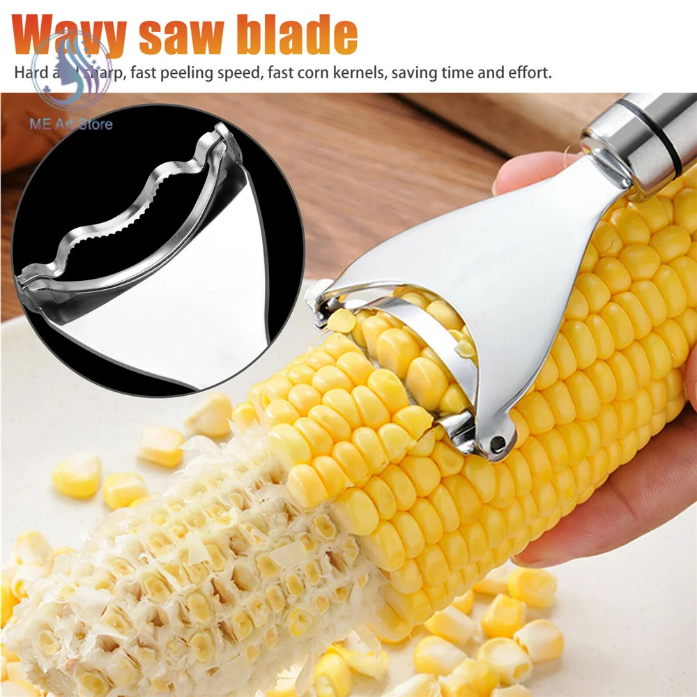 

Stainless Steel Corn Stripper Corns Threshing Device Easy Peeling Corn Kerneler Peeler Fruit Vegetable Tools Corns Strippe