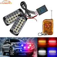 Luz de advertencia de freno de emergencia estroboscópica, uno a cuatro, 48LED, 12-24V, DRL, decoración de Flash de policía para coche, accesorios para automóviles, lámpara de señal de giro