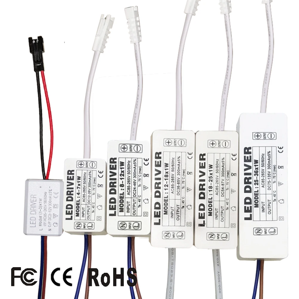 

LED Driver 240-300mA 1-3w 4-7w 8-12w 12-18w 18-25w 25-36w LED Constant Current Driver Power Unit Supply For LED Bulb Transformer