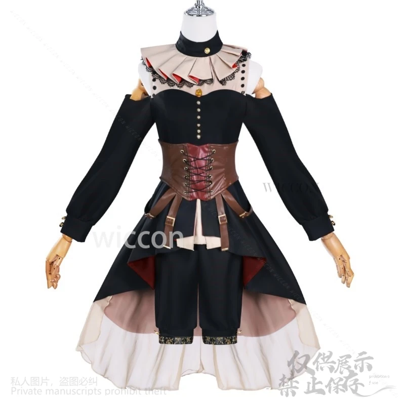 Anime Bang Dream! Ave Mujica Anime Misumi Uika Kostuum Masker Gouden Pruiken Gothic Hof Jurk Prachtige Lolita Bleke Cos Aangepast