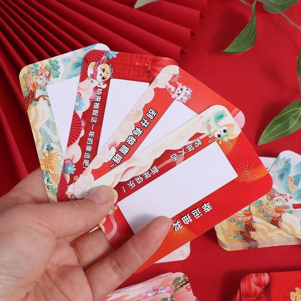 

50Pcs Scratch-off Cards Anniversary DIY Gift Vouchers Tickets Send Pen and Scraper Block 2025 New Year Surprise Lucky Cards