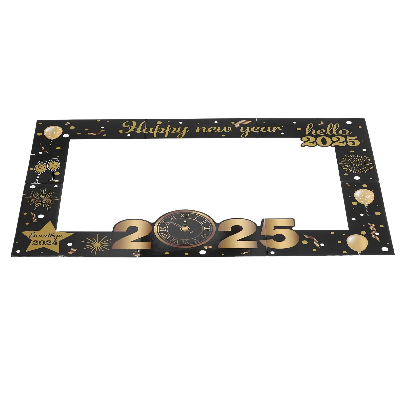 

New Year Photo Frame Happy Decorations Years Eve Party Supplies Picture Frames Booth Props Accessories Selfie