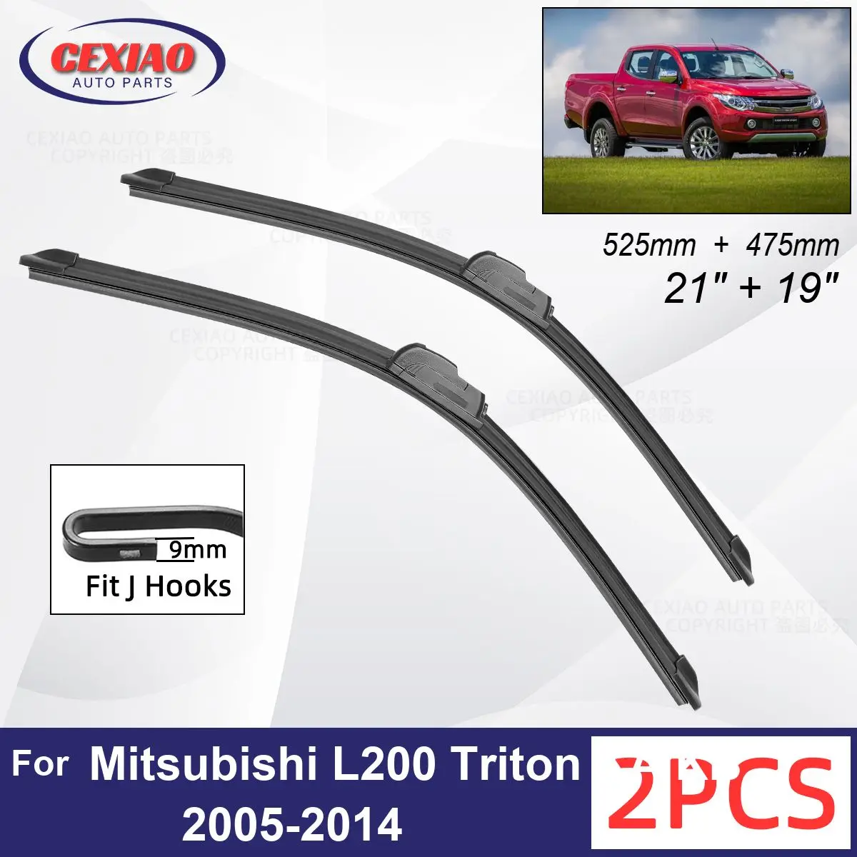 

Car Wiper For Mitsubishi L200 Triton KA KB 2005-2014 Front Wiper Blades Soft Rubber Windscreen Wipers Auto Windshield