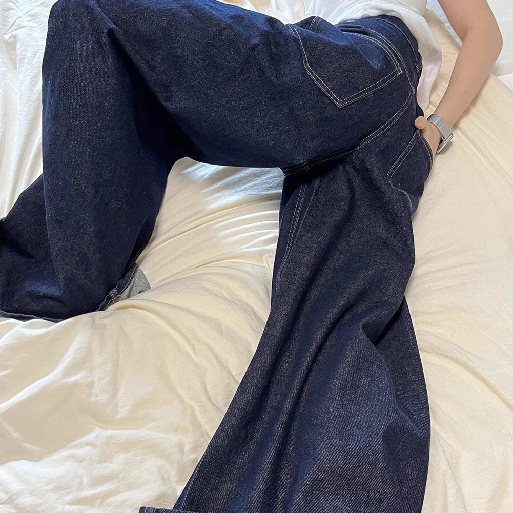 جينز نسائي غير رسمي سروال عالي الخصر نزهات غير رسمية جميع المواسم ملابس العلامة التجارية الجديدة حالة نسيج مرونة صغيرة