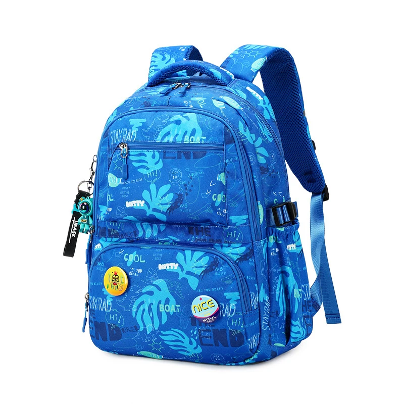 Mochila escolar de dibujos animados para niños y adolescentes, morral impermeable para libros de primaria