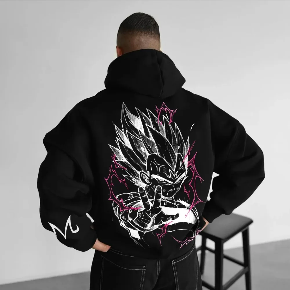 Harajuku Anime Dragon Ball 2025 New Hoodie Street Wear Men Autumn Winter Hooded Sweater Oversized Women Long-sleeved Unisex Top
