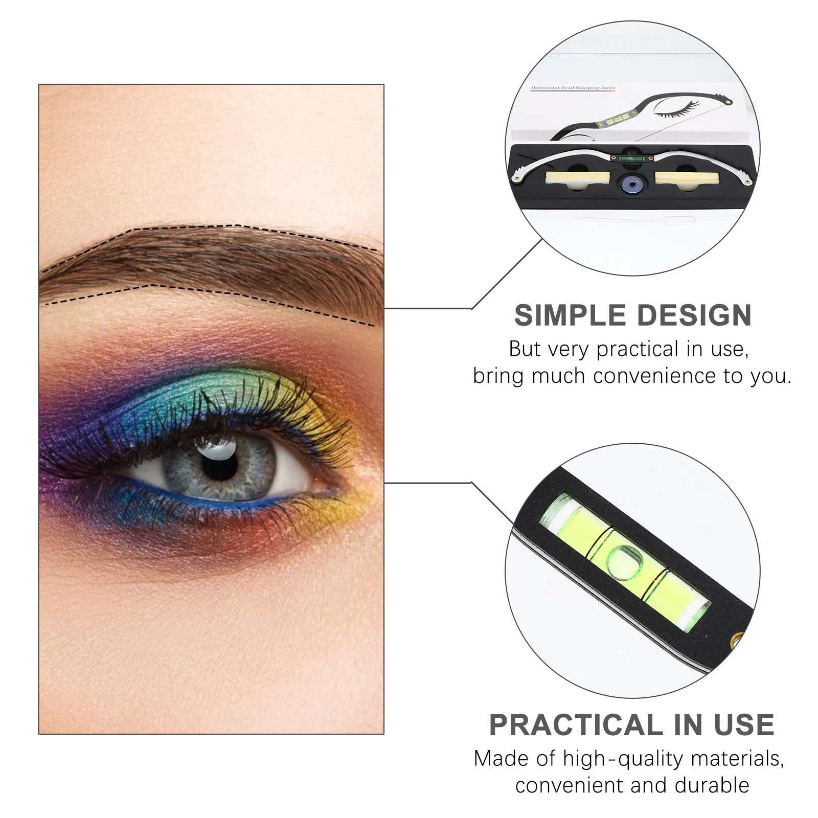 

Level Ruler Metal Measuring Tool For Symmetrical Brows Shaping Portable Eyebrow Positioning Guide Eyebrow Mapping Tool Tattoo