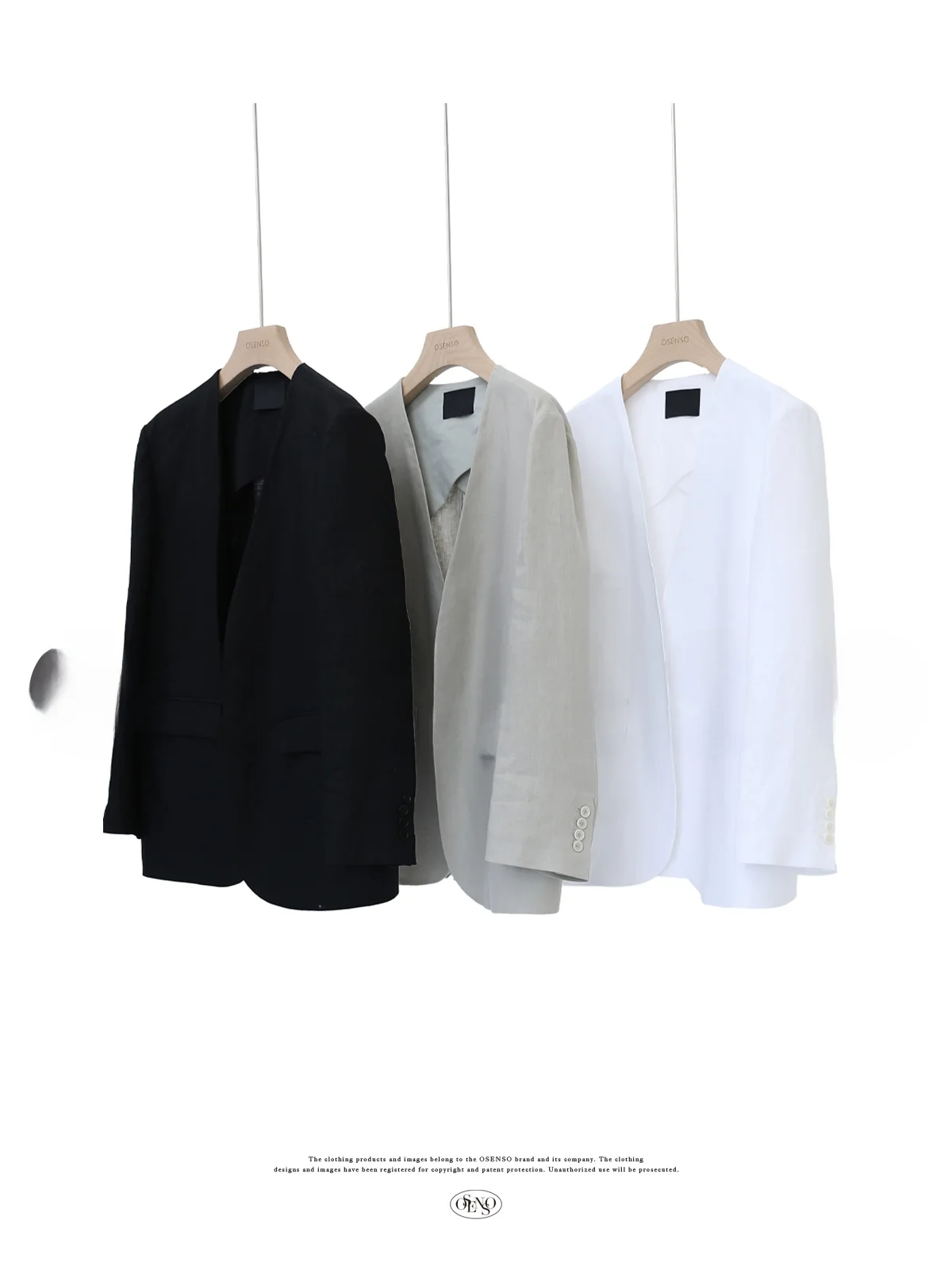 

Женский классический льняной костюм OSENSO XZ250358 с белой подсветкой, повседневный, высококачественный, модный, свободного кроя, с длинными рукавами