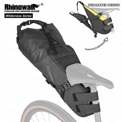Rhinowalk Bike Saddle Bag Waterproof 14L Big Capacity Stable Not Shaking Removable Dry Bag For Mtb Road Gravel Bike Bikepacking