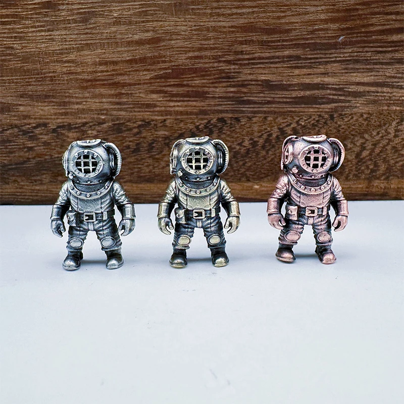 Diver Figurine Brass Knife Beads EDC Woven Bracelets Lanyard Pendants Outdoor Tool Hangings Charms DIY Accessory Gift view 3