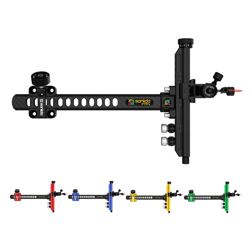 Imagem -05 - Sanlida-archery X10 Recurve Bow Sight Optical Fiber Pin Polegadas Cnc Carbon Bar Professional Target Shooting Aim Tool