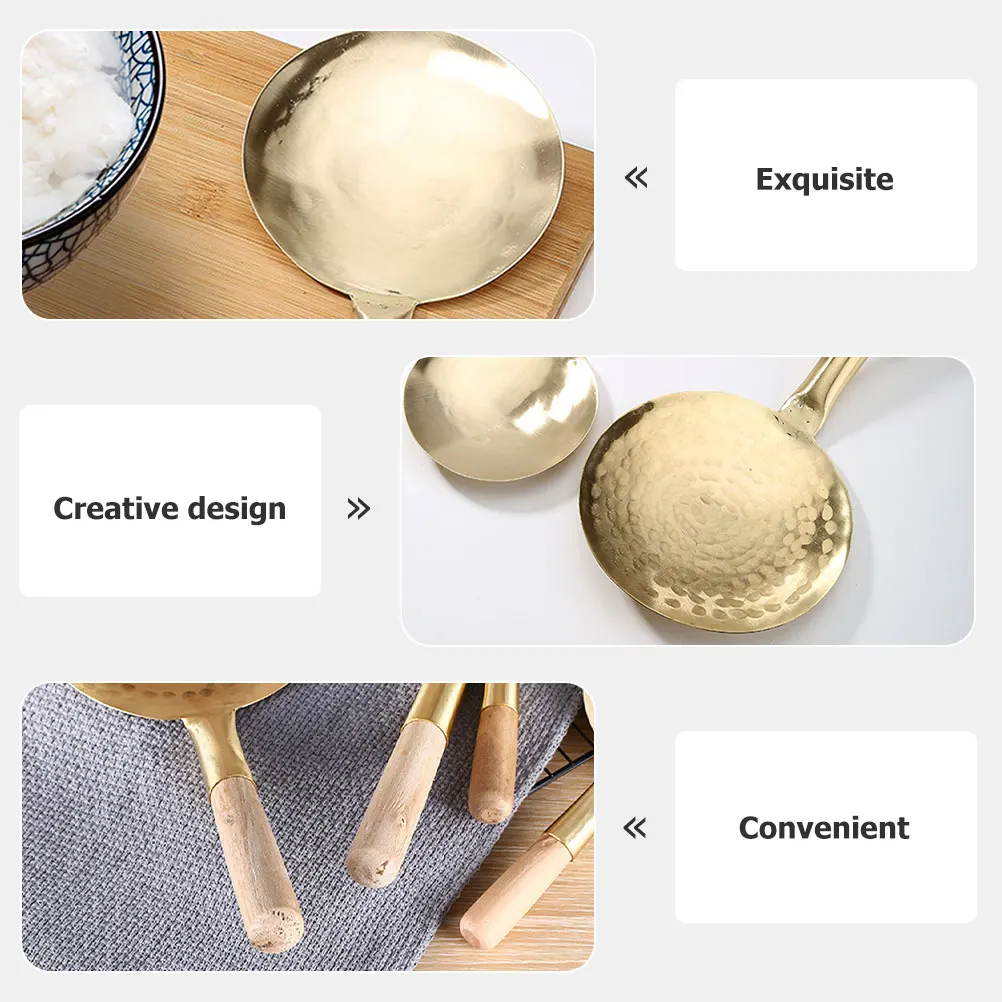 

Tofu Brain Spoon Large Size Short H Ladle Kitchen Gadget Multi Use Rice Spoon Portable Cooking Tool Practical Food