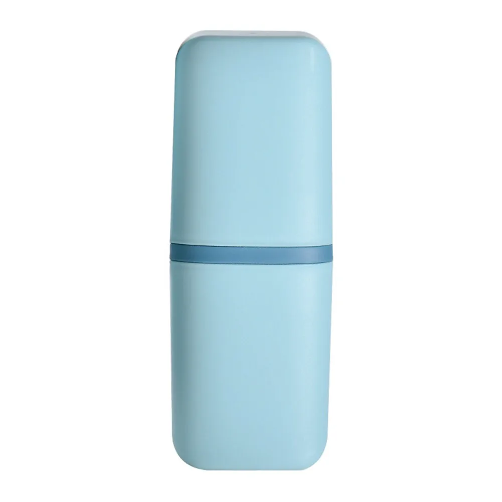 Convenient Travel Toothbrush Box Breathable and Sealed Design Suitable for Daily Use and Camping White and Blue
