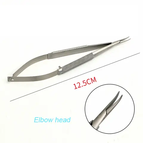 1 पीस नेत्र विज्ञान सूक्ष्म उपकरण गोल हैंडल 12.5 सेमी सुई धारक हाथ धारक कॉस्मेटिक प्लास्टिक सुई पलक उपकरण 10 best sales नेत्र विज्ञान - №9