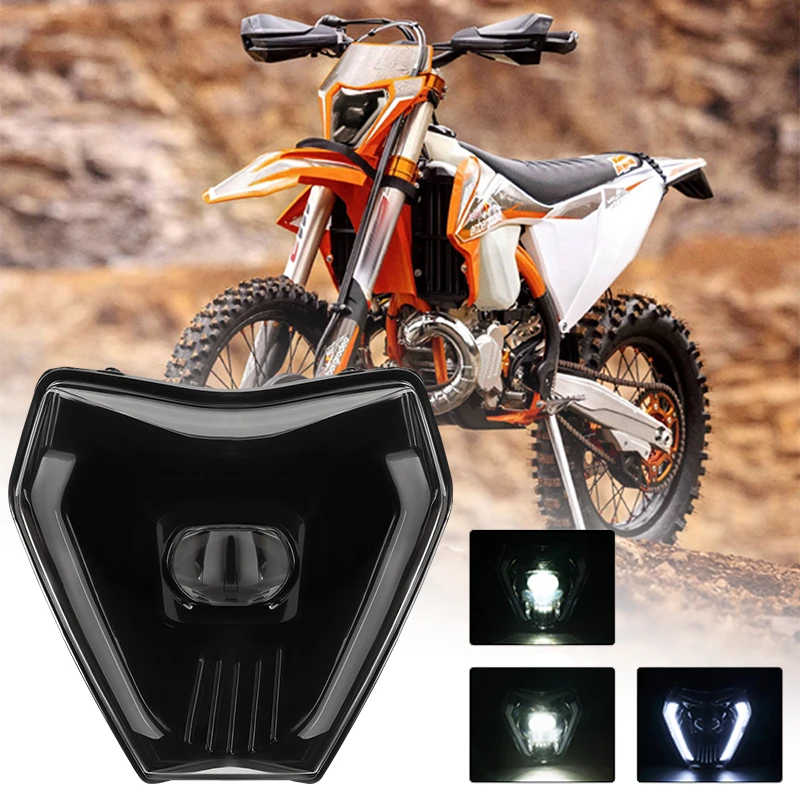 

Dirt Bike Headlight, 35W LED Headlight with DRL High Low Beam, for Enduro Motorcycle Pit Bike ATV TC FE TE EXC XCW SXF SX 125