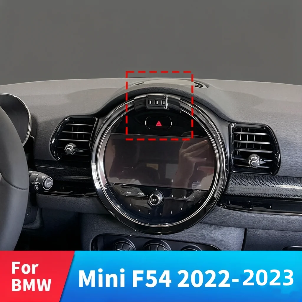 Carregador sem fio para carro, suporte para celular com ventilação, carregamento rápido para BMW Mini F54 2022-2023, acessórios para interior de carro