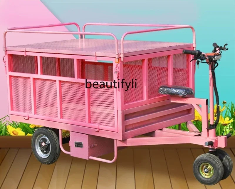 

A38 Electric flatbed car upside down donkey stall car stall car small dining