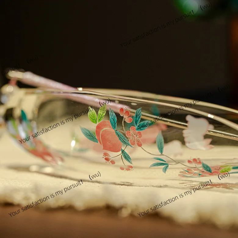 Creative transparent glass tea appreciates tea lotus, modern simple Kung Fu ceremony accessories, high-value dispenser