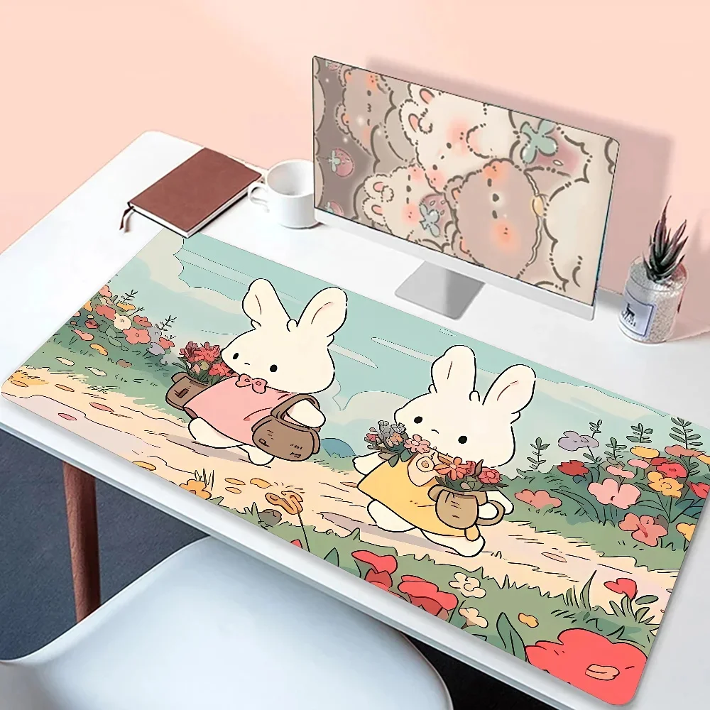 

900x400mm Locking Edge Size For Gameing World Of Tanks CS GO Zelda Kawaii Rabbit PInk Anime Mousepad Hot Large Gaming Mouse Pads