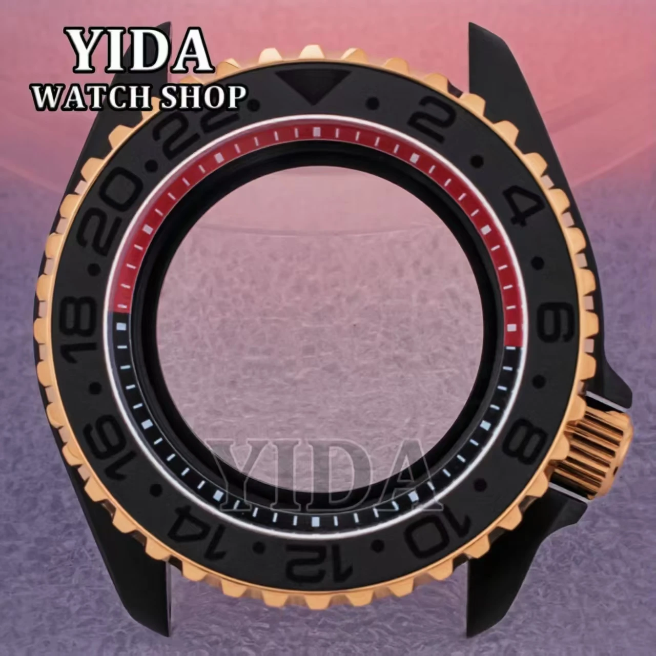 

Watch Case for SKX007 PVD Black Rose Gold Sapphire Glass 10ATM Waterproof For NH34 NH35 NH36 Automatic Movement Replacements