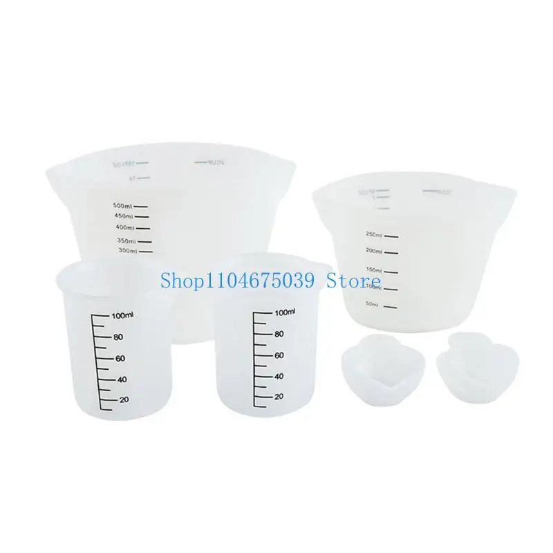 5ASD 6 PCS CASE CUPS CUPS بما في ذلك خلط السيليكون أكواب تصبغ أكواب لالتقاط الإبوكسي الفنون الحرف اليدوية DIY #2