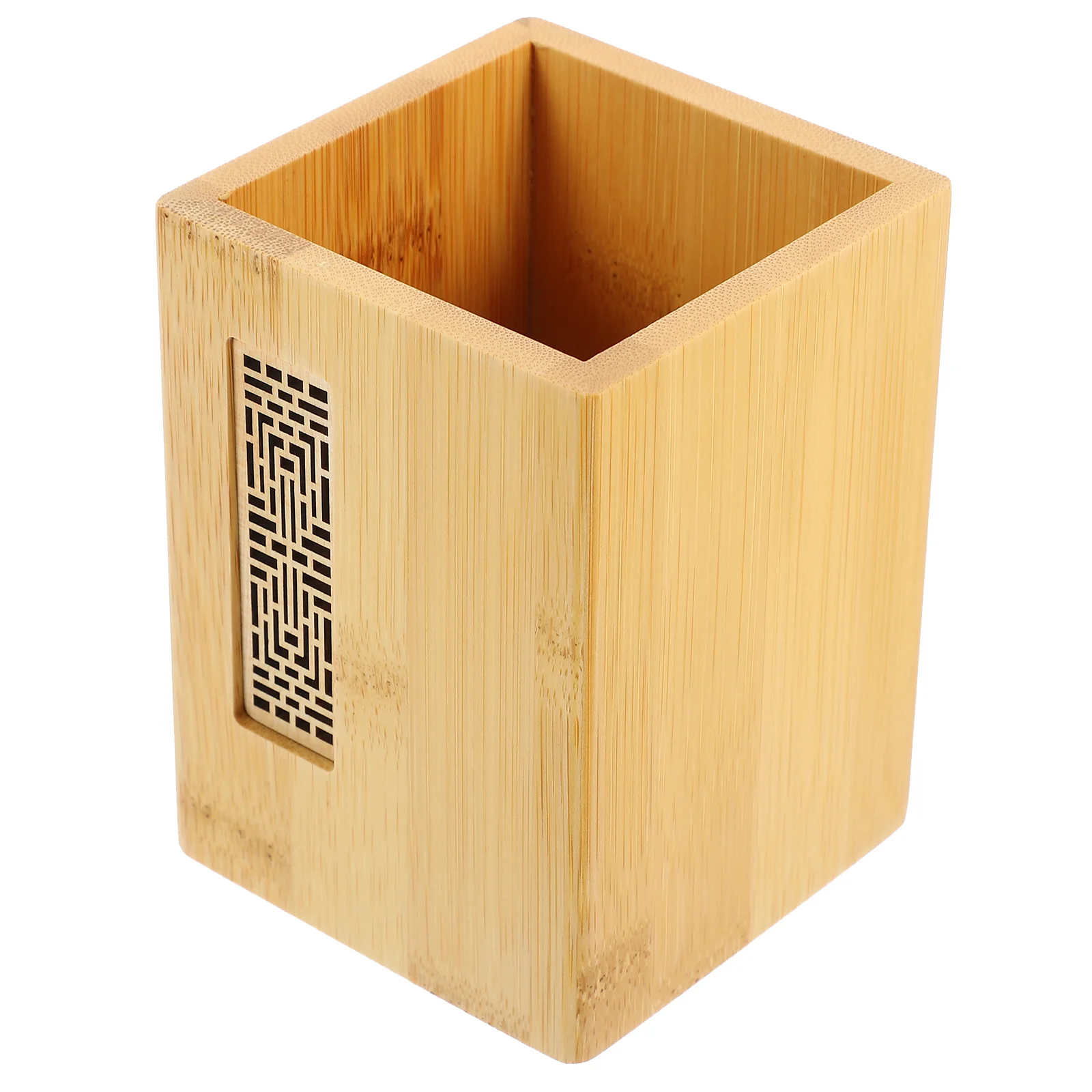 

Sturdy Solid Wood Pen Japanese Style Decorative Brush Pot Storage Container For Office Desk Organizer Pencil Holder Creative