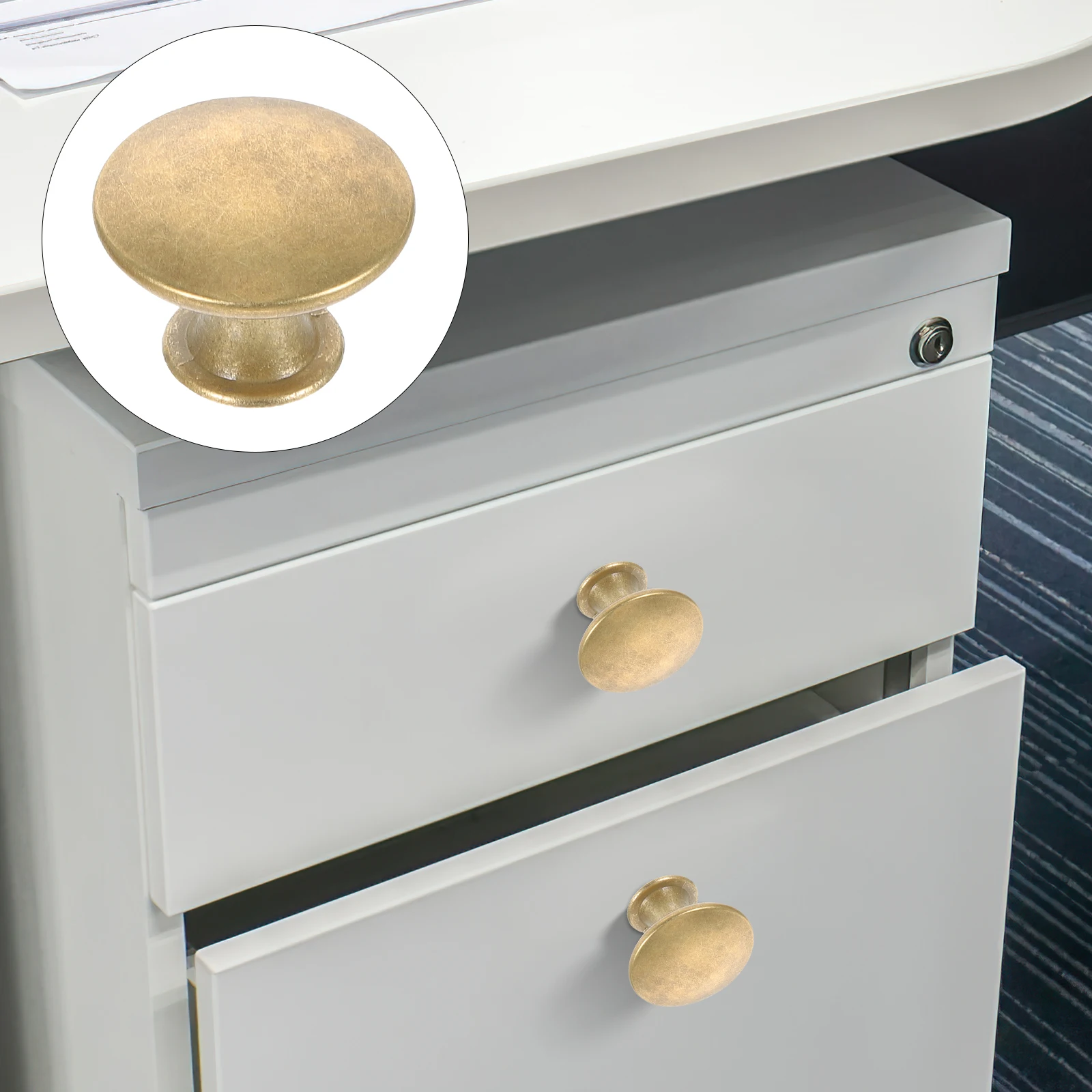 

7 шт. латунная ручка для шкафа, круглые ручки для ящиков для кухонного шкафа, комода, мебельная фурнитура, ручки для шкафа