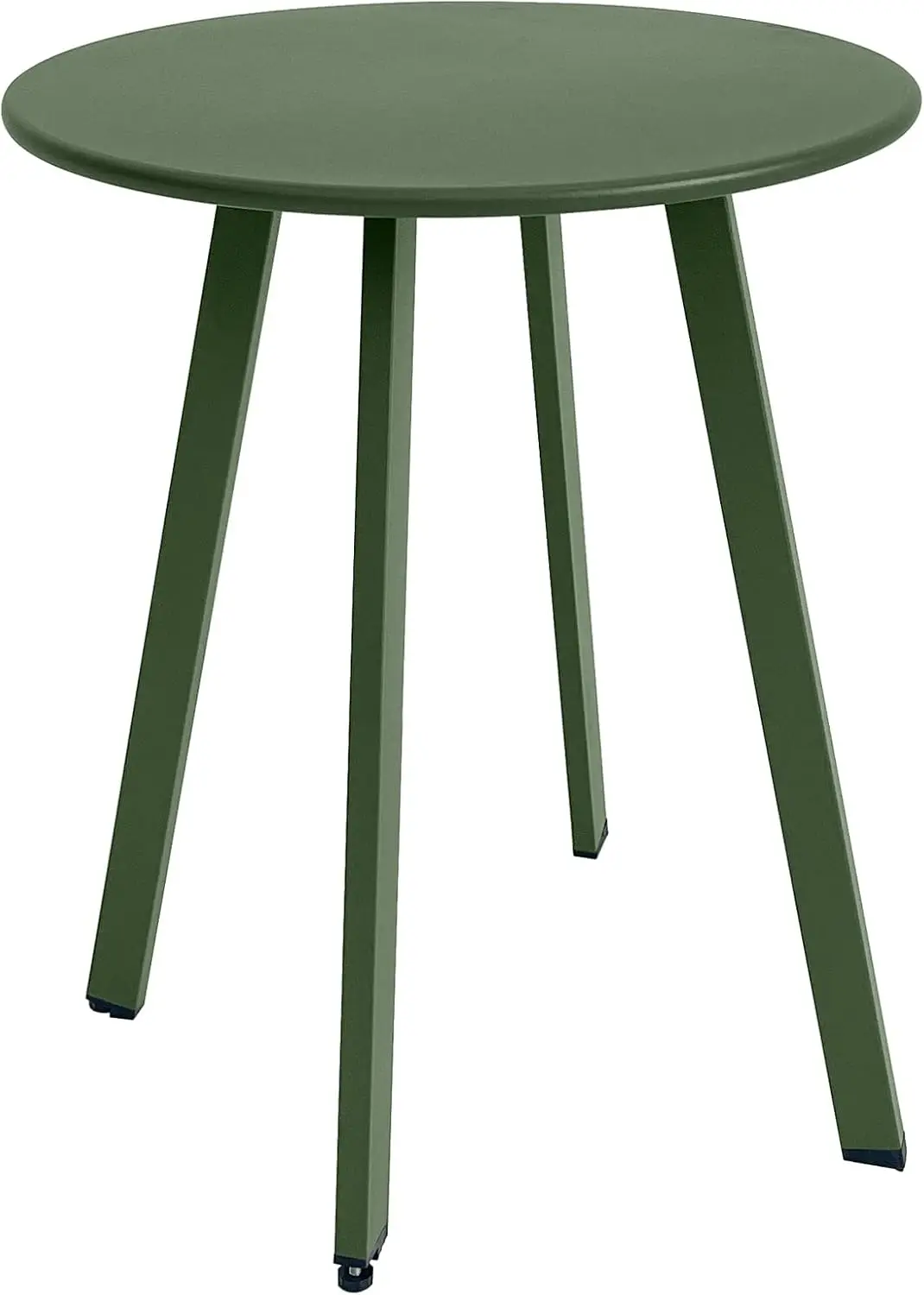 Side Table Outdoor Indoor Round Metal Steel Small Side Table, Waterproof End Table for Garden Balcony Yard