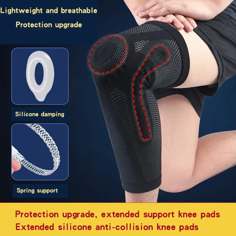 Unisex Knee Braces Support Lengthen Leg Compression Sleeves Knee Pads for Meniscus Tear,Joint Pain Relief,Injury Recovery,Sports