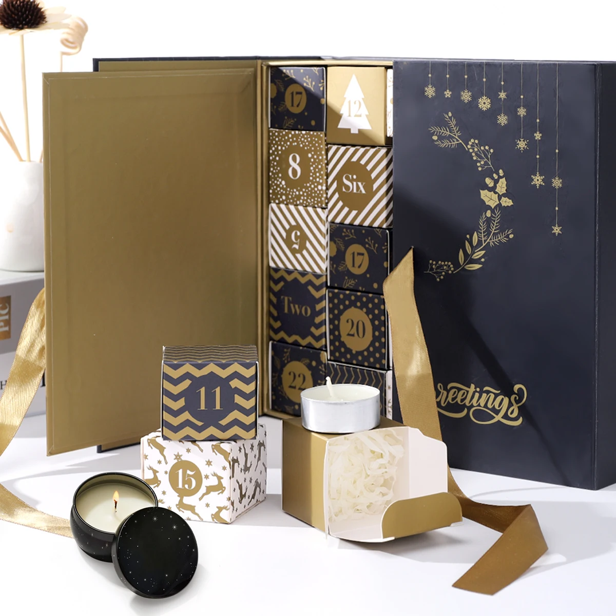 Customized queryTop Quality Advent Calendar Box Wax Melt Advent Calendar Box