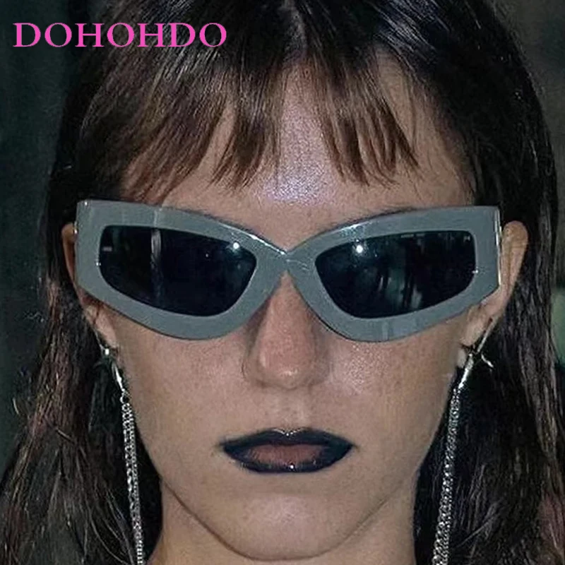 

Fashion Cat Eye Punk Women Vintage Personality Men Sunglass Trendy Brand Design Outdoor Travel Party Eyewear Female Lentes UV400