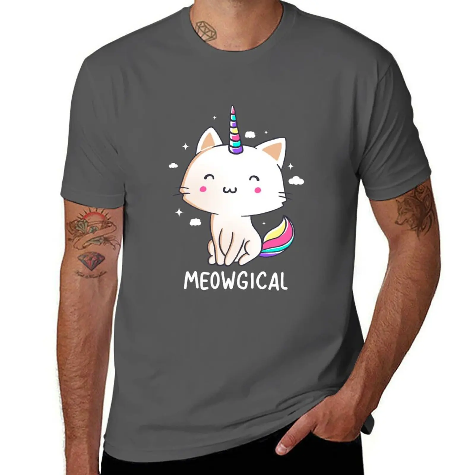 

Meowgical T-Shirt man t shirt graphic cotton tshirt 100% t shirt man plain T-Shirt