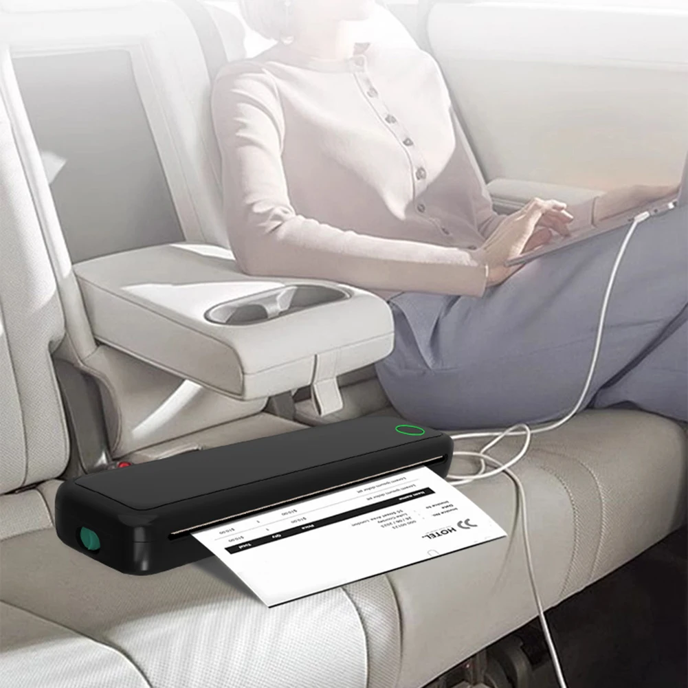 

A4 Portable Thermal Printer Inkless BT Thermal A4 Mobile Printer with Printing Paper Min Portable A4 Label Maker Home Office Use